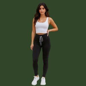 Yogalicious LUX Black High-Rise Drawstring Leggings | Women’s Size S